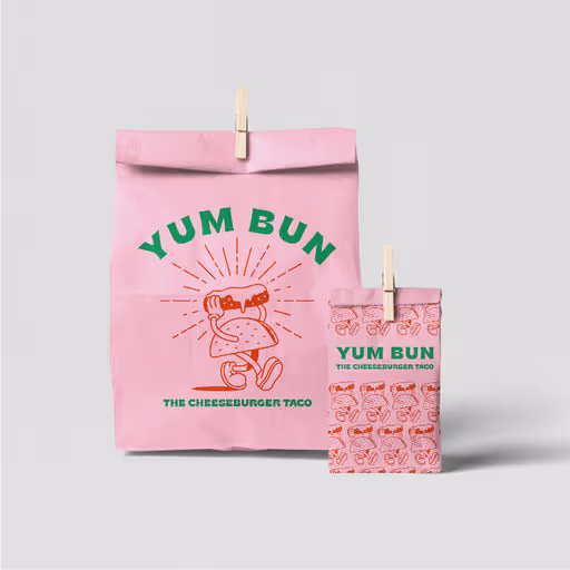 Yum Bun - The Cheeseburger Taco – Hospitality & Travel identity by wooo.designs, additional view 3 of 7