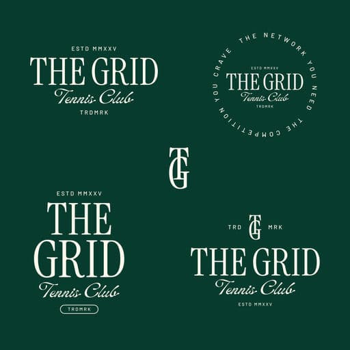 THE GRID Tennis Club – Sport & Outdoor identity by Creativeedge, additional view 2 of 9