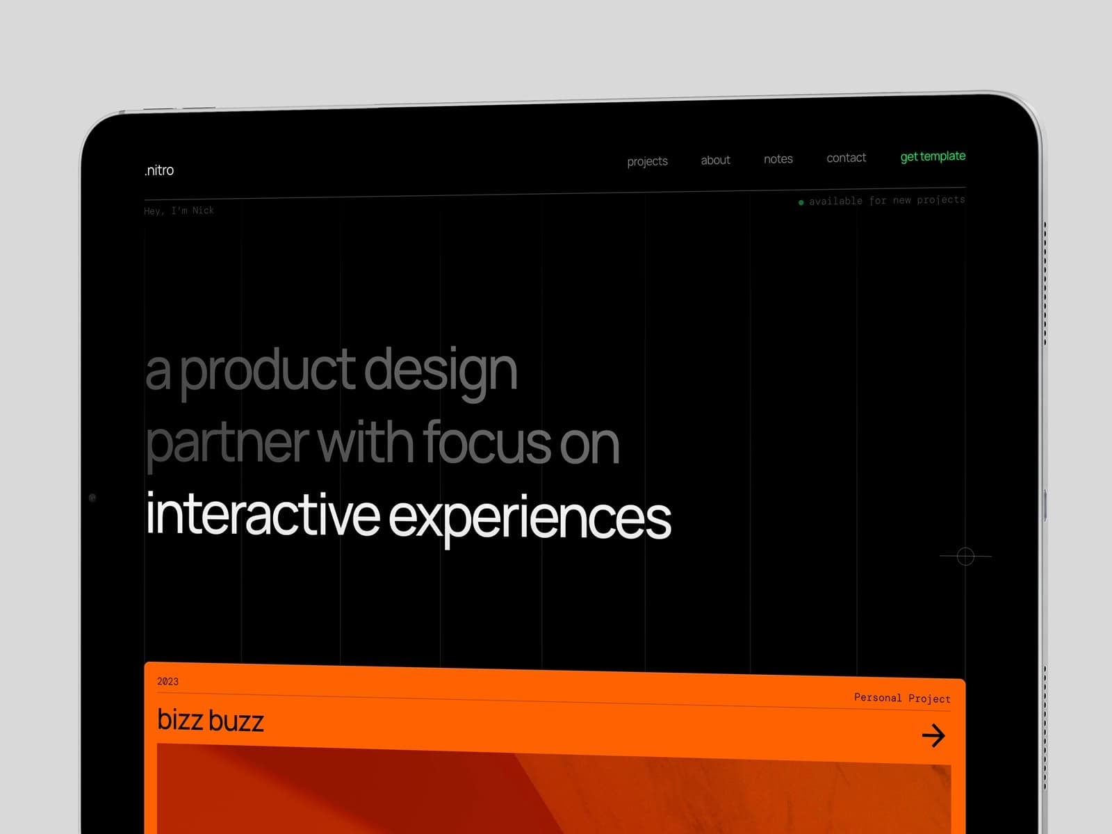 Nitro – Dynamic Framer Portfolio Template